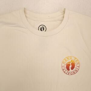 Hang Ten Casual Short Sleeve Crew Neck T-Shirt Mens Size Medium M Off White